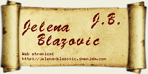 Jelena Blažović vizit kartica